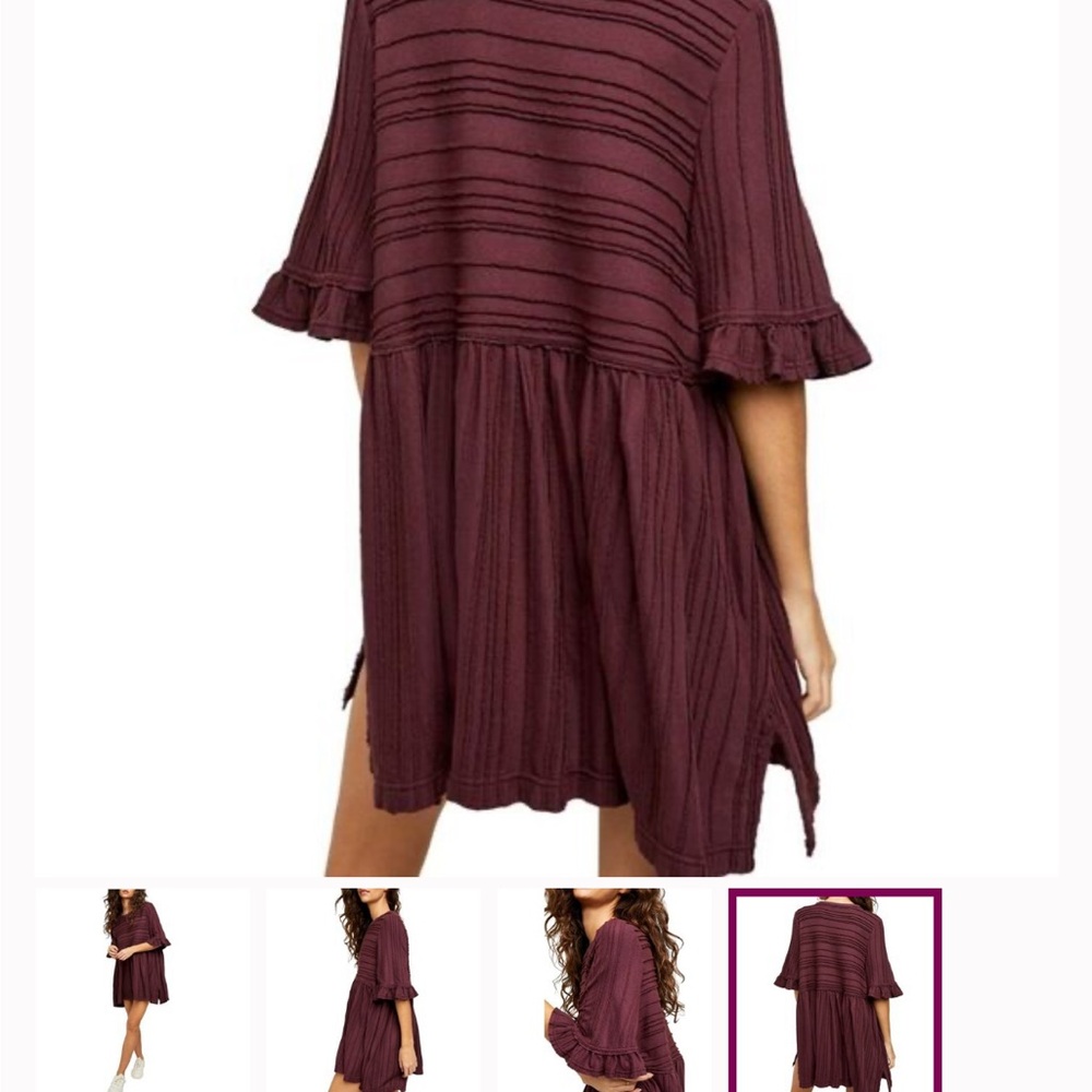 Free People Plum Textured Dress - Picture 7 of 7